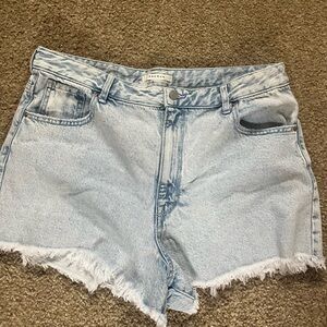High rise jean shorts